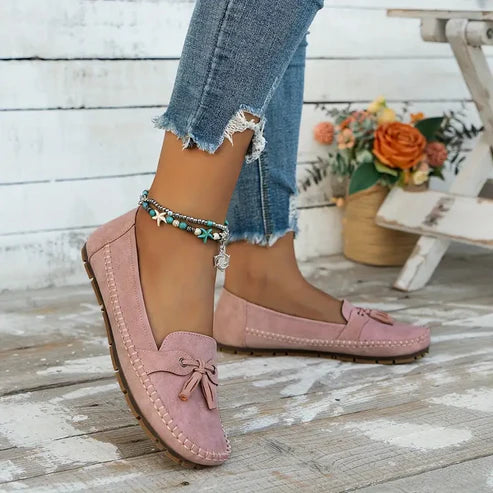 🔥Last Day 50% OFF🔥 Solid Color Flat Shoes, Lightweight, Anti-Slip, Breathable, Orthopedic, Casual, Plain Toe For Women