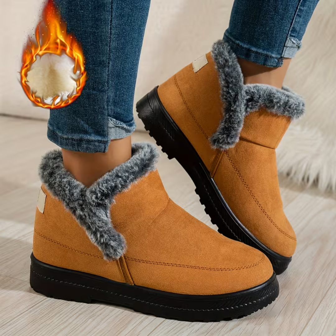 💝LAST DAY 50% OFF⭐Women’s Warm Slip-On Ankle Boots