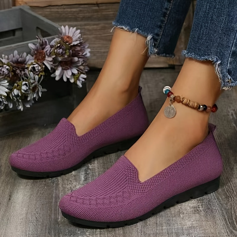Women’s Orthopedic Knit Comfort Loafers – Slip-Resistant Walking Shoes